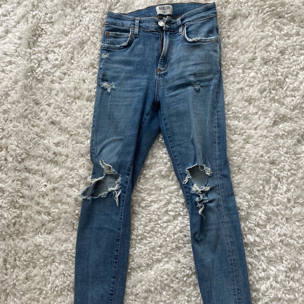 Agolde Skinny Ripped Jeans